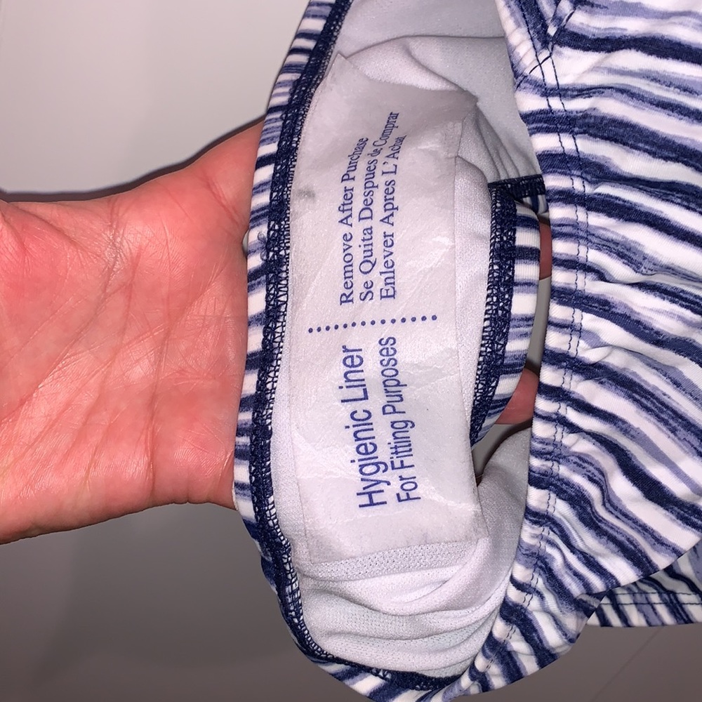 NWT Time & Tru Ocean Stripe One Piece Swimsuit - Picture 10 of 13
